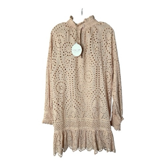 Saints and Hearts Cream Eyelet Lace Dress Sz Lg NWT - Picture 2 of 5